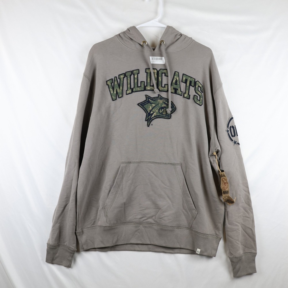 New Hampshire Wildcats Hoodie Mens Medium NCAA Basketball OHT Camo Sweatshirt